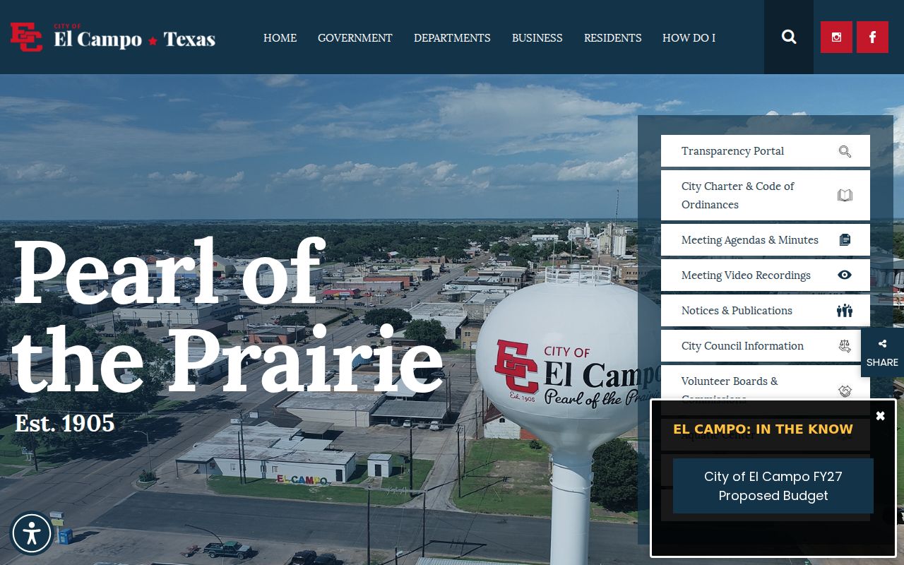 El Campo, Wharton County criminal records city government source