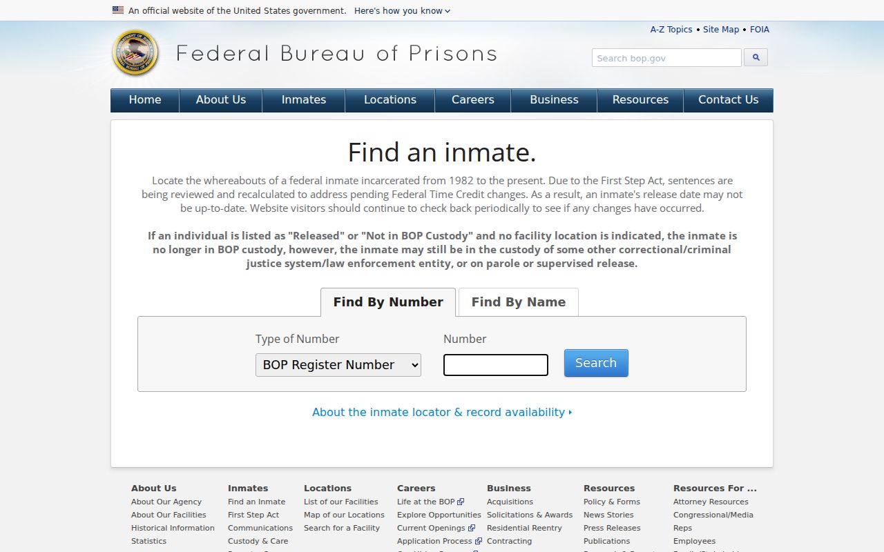 Wharton County arrest search federal custody fallback at BOP